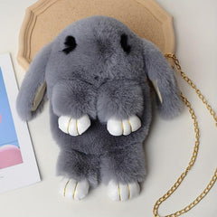 Plush Bunny Bag Crossbody Doll Purse For Girls Women