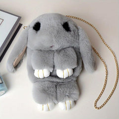 Plush Bunny Bag Crossbody Doll Purse For Girls Women