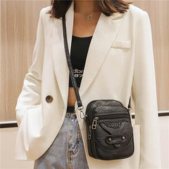Retro Solid Phone Bag Crossbody Bag With Strap Small Shoulder Purse
