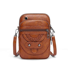 Retro Solid Phone Bag Crossbody Bag With Strap Small Shoulder Purse