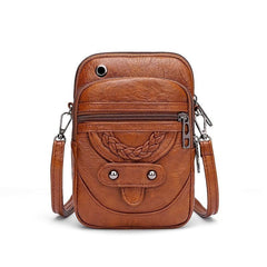 Retro Solid Phone Bag Crossbody Bag With Strap Small Shoulder Purse