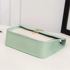 Colorblock Square Shoulder Bag Crossbody Chain Bag