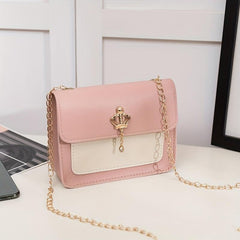 Colorblock Square Shoulder Bag Crossbody Chain Bag