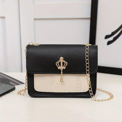 Colorblock Square Shoulder Bag Crossbody Chain Bag