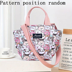 Cartoon Crossbody Lunch Bag Double Handle Handbag