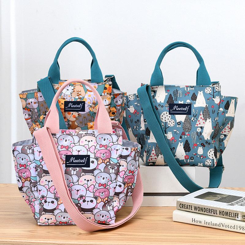 Cartoon Crossbody Lunch Bag Double Handle Handbag
