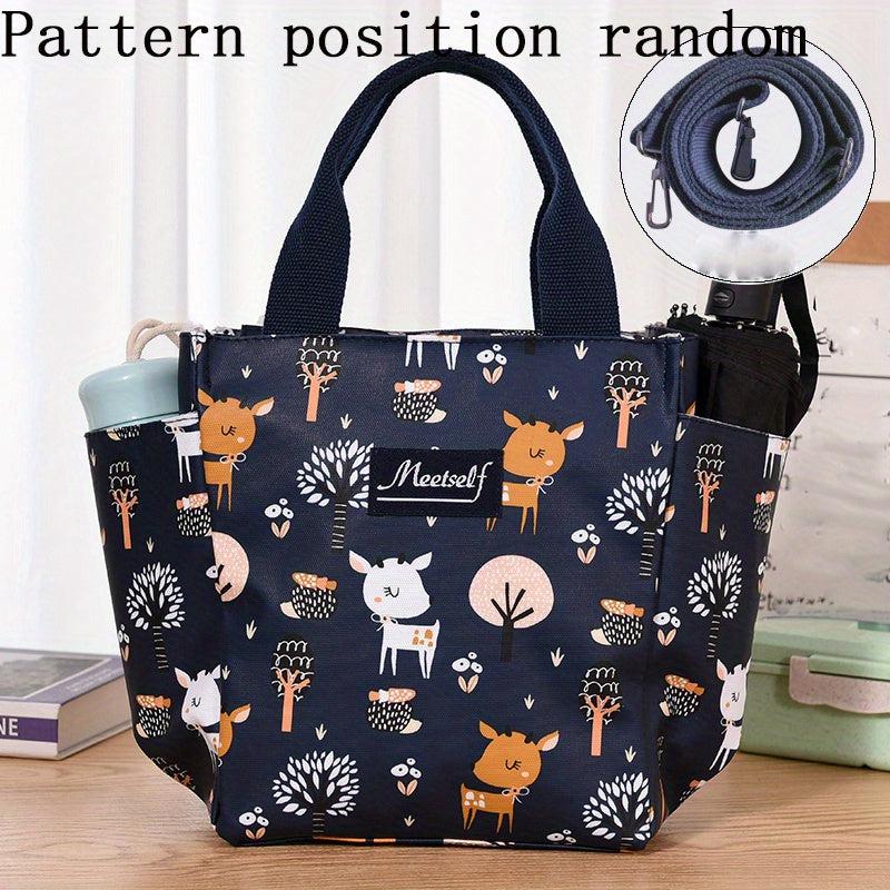Cartoon Crossbody Lunch Bag Double Handle Handbag
