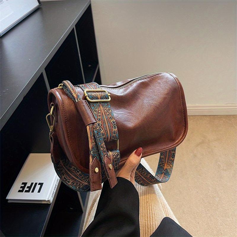 Vintage Geometric Crossbody Bag Ethnic Style Dumpling Purse