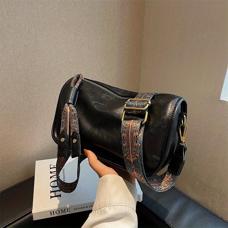 Vintage Geometric Crossbody Bag Ethnic Style Dumpling Purse