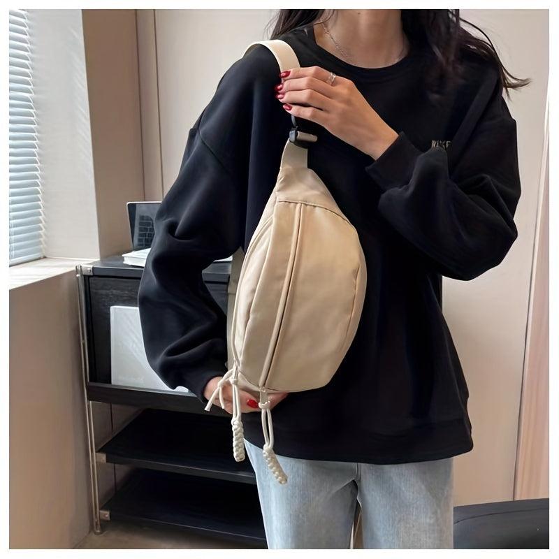 Outdoor Solid Chest Bag Nylon Lightweight Adjustable Strap Crossbody Bag