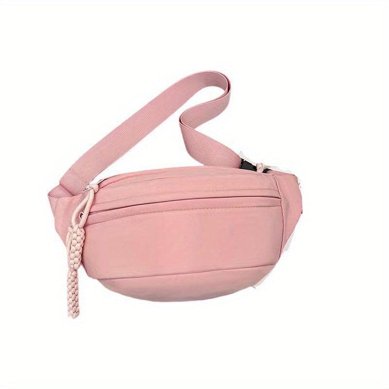 Outdoor Solid Chest Bag Nylon Lightweight Adjustable Strap Crossbody Bag