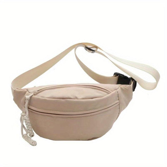 Outdoor Solid Chest Bag Nylon Lightweight Adjustable Strap Crossbody Bag