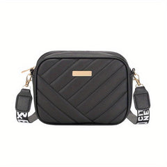 Women's Minimalist Square Zipper Bag Solid Zipper Shoulder Bag