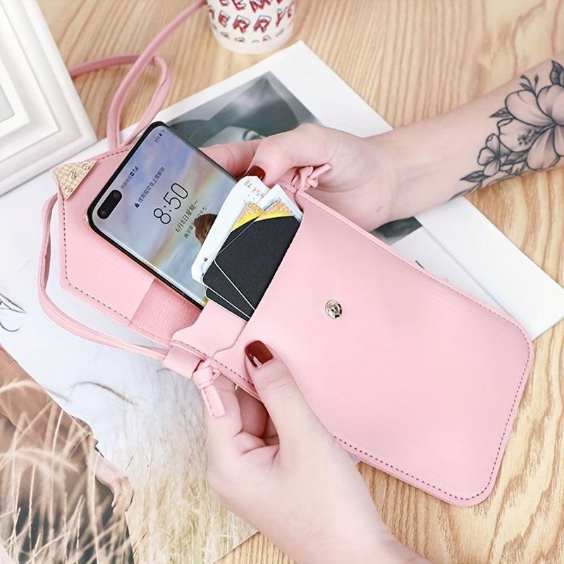 Minimalist Solid Crossbody Bag Slim Love Decor Flap Bag