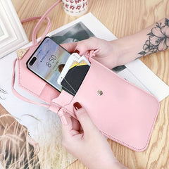 Minimalist Solid Crossbody Bag Slim Love Decor Flap Bag