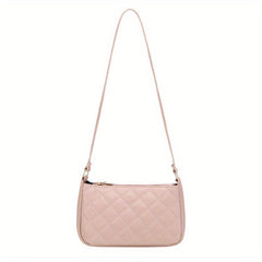 Argyle Quilted Underarm Bag Women's PU Leather Square Purse