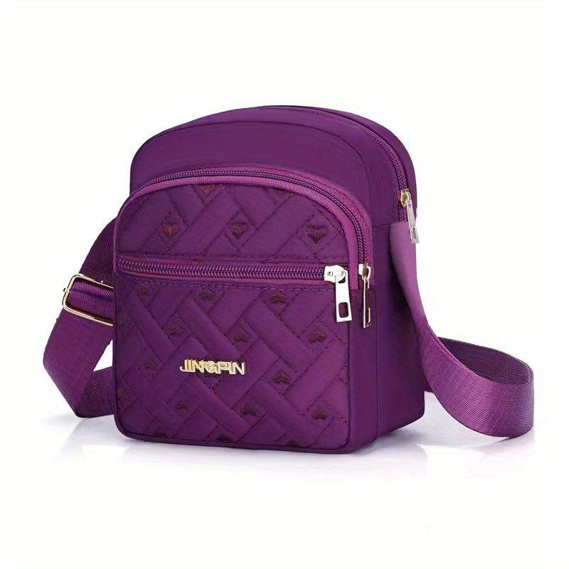 Women's Quilted Crossbody Bag Small Purse Embroidered Shoulder Bag