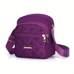 Women's Quilted Crossbody Bag Small Purse Embroidered Shoulder Bag