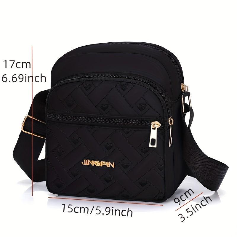 Women's Quilted Crossbody Bag Small Purse Embroidered Shoulder Bag