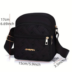 Women's Quilted Crossbody Bag Small Purse Embroidered Shoulder Bag