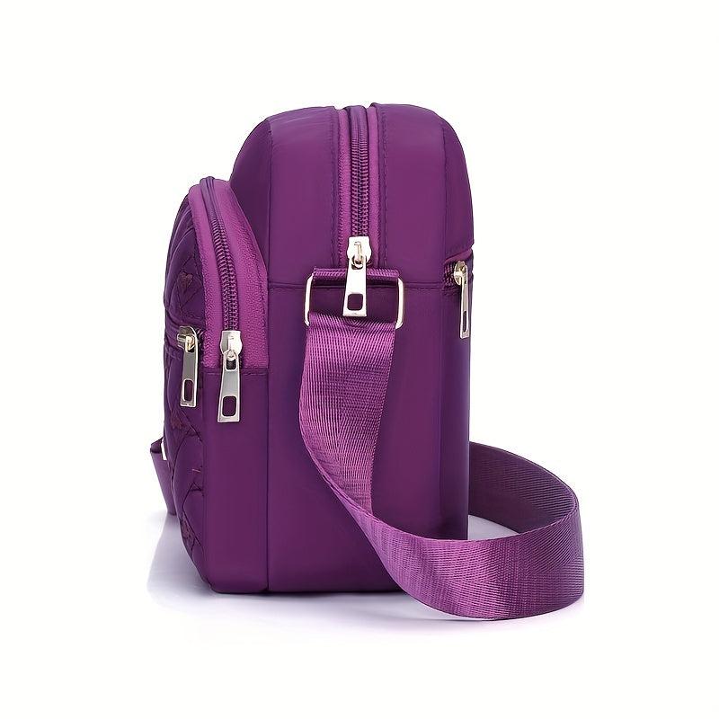 Women's Quilted Crossbody Bag Small Purse Embroidered Shoulder Bag