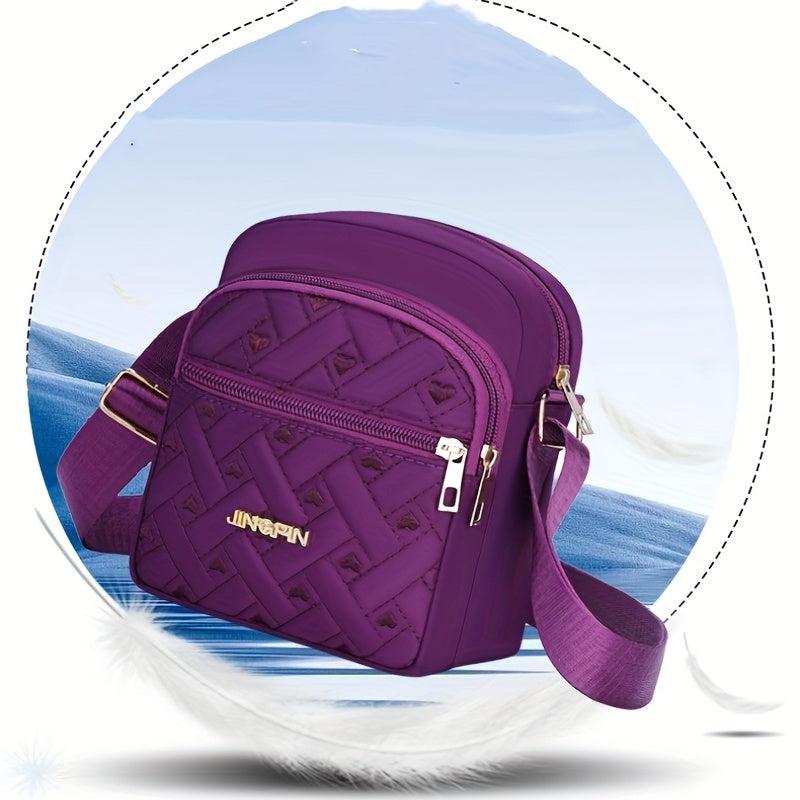 Women's Quilted Crossbody Bag Small Purse Embroidered Shoulder Bag