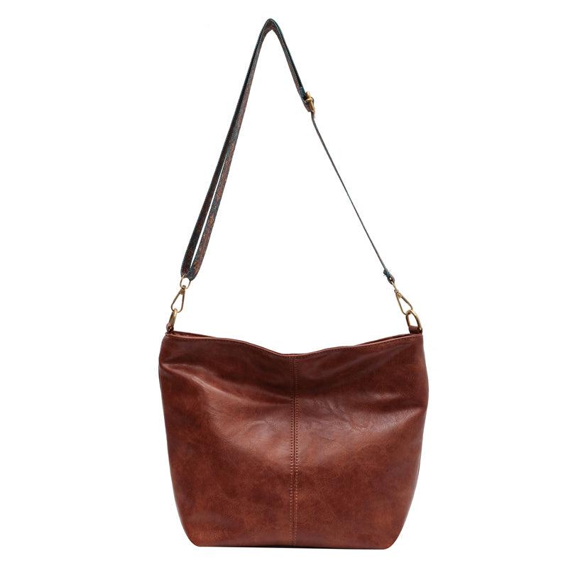 Geometric Strap Hobo Bag Large Capacity Crossbody Bag Women's Solid Shoulder Bag
