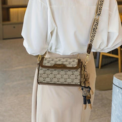Bear Pattern Crossbody Bag Women's Small Flap Purse