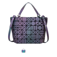 Geometric Luminous Hand Bag Holographic Reflective Crossbody Bag