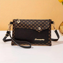 Retro Pattern Wristlet Crossbody Bag