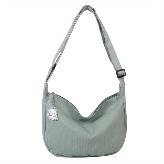 Stylish Slouchy Shoulder Bag with Pendant Decor