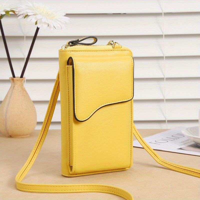 Solid Crossbody Bag Mini PU Leather Phone Bag