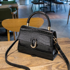 Crocodile Pattern Handbag Square Crossbody Bag Shoulder Purse