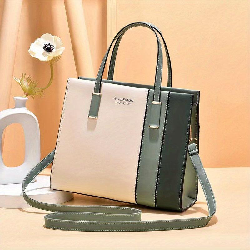 Stripes Crossbody Bag Top Handle Satchel Purse