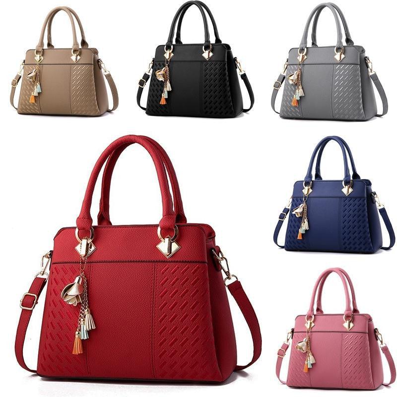 Double Handle Crossbody Bag with Removable Strap & Zipper Pocket