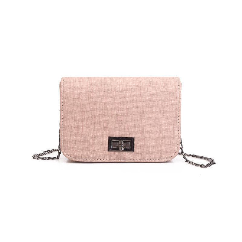 Rotating Lock Chain Mini Baguette Bag