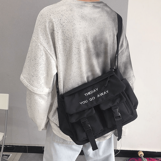 Letter Embroidery Satchel Purse Crossbody Messenger Bag