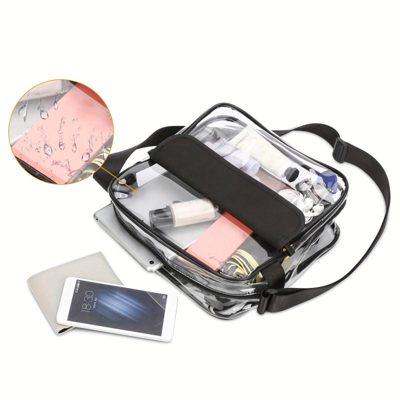 Clear Waterproof Crossbody Bag PVC Casual Purse Beach Shopping Bag