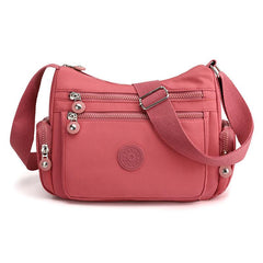 Casual Nylon Crossbody Bag Women's Pocket Purse Solid Shoulder Bag