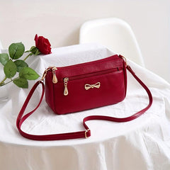 Crossbody Bag Solid Casual PU Leather Shoulder Bag Women's Handbag