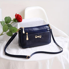 Crossbody Bag Solid Casual PU Leather Shoulder Bag Women's Handbag