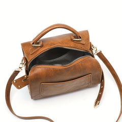 Vintage Crossbody Bag Retro PU Leather Satchel Handbag & Purse