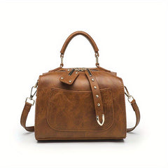 Vintage Crossbody Bag Retro PU Leather Satchel Handbag & Purse