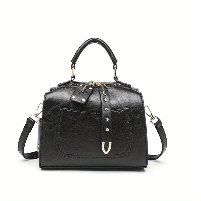Vintage Crossbody Bag Retro PU Leather Satchel Handbag & Purse