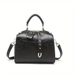 Vintage Crossbody Bag Retro PU Leather Satchel Handbag & Purse