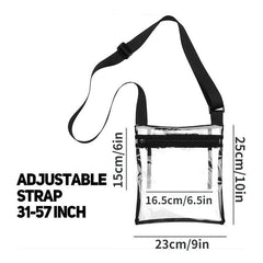 Transparent Zipper Shoulder Bag for Beach