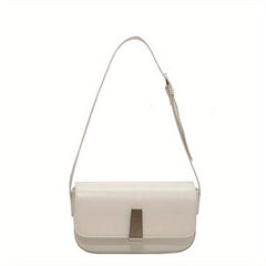 Metal Decor Shoulder Purse Square Handbag for Women