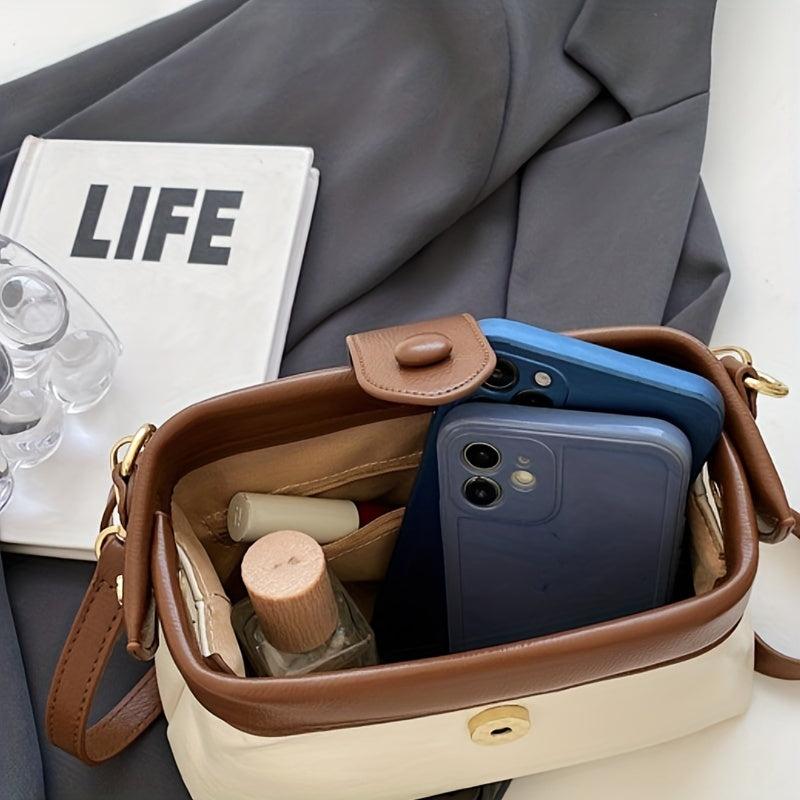 Vintage PU Crossbody Bag Retro Shoulder Phone Bag Women's Casual Handbag