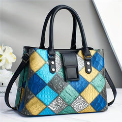 Colorblock Handbags For Women Stitching Detail Crossbody Bag