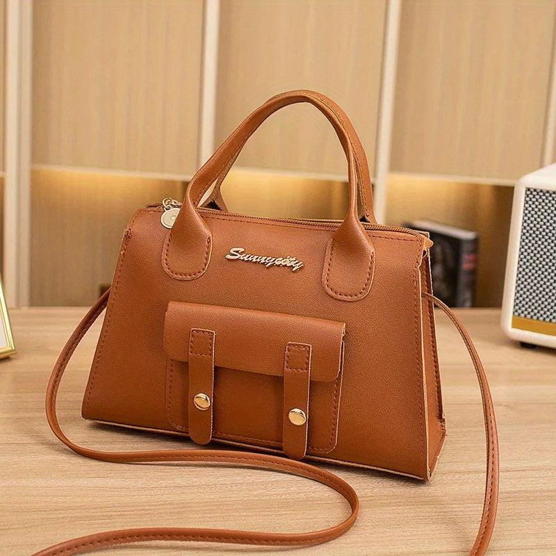 Solid Casual Crossbody Bag for Women, Daily Shoulder Bag & Purse